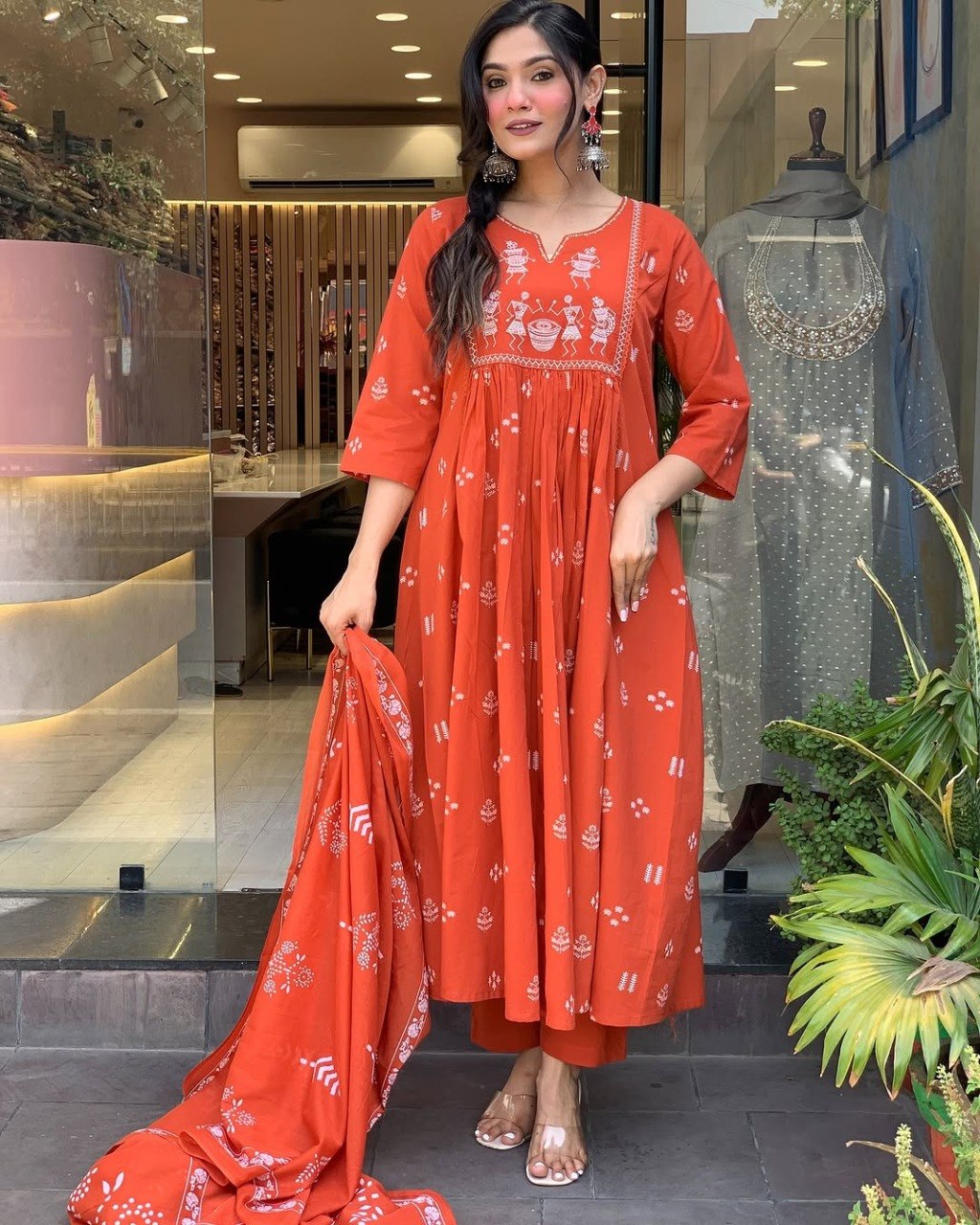Stylish Viscose Rayon Embroidered Kurta Pant Set with Printed Polly Cotton Dupatta - Fully Stitched