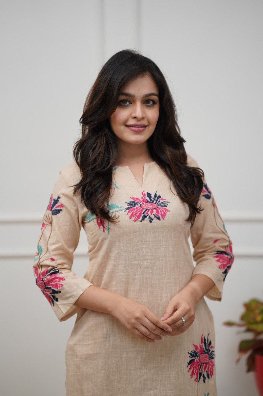 Modern Cotton Blend Co-Ord Set for Women with Embroidery Work - Fully Stitched
