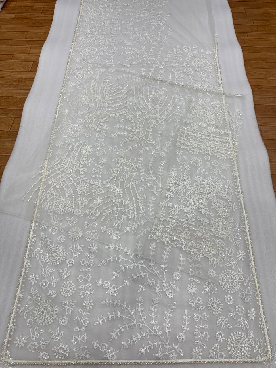 Trending Bollywood Blockbuster Heavy Sequins Embroidered Mono Net Designer Saree