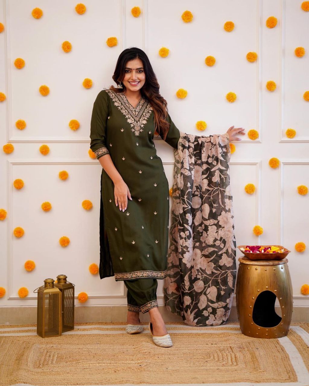 Stylish Viscose Rayon Embroidered Kurta Pant Set with Chinon Dupatta for Party Wear - Fully Stitched