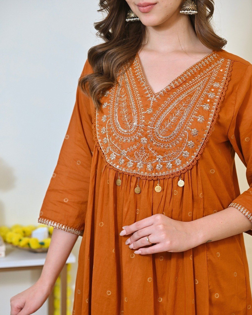 Stylish Mul Chanderi Embroidered Kurta Pant Set with Printed Dupatta for Party Wear - Fully Stitched