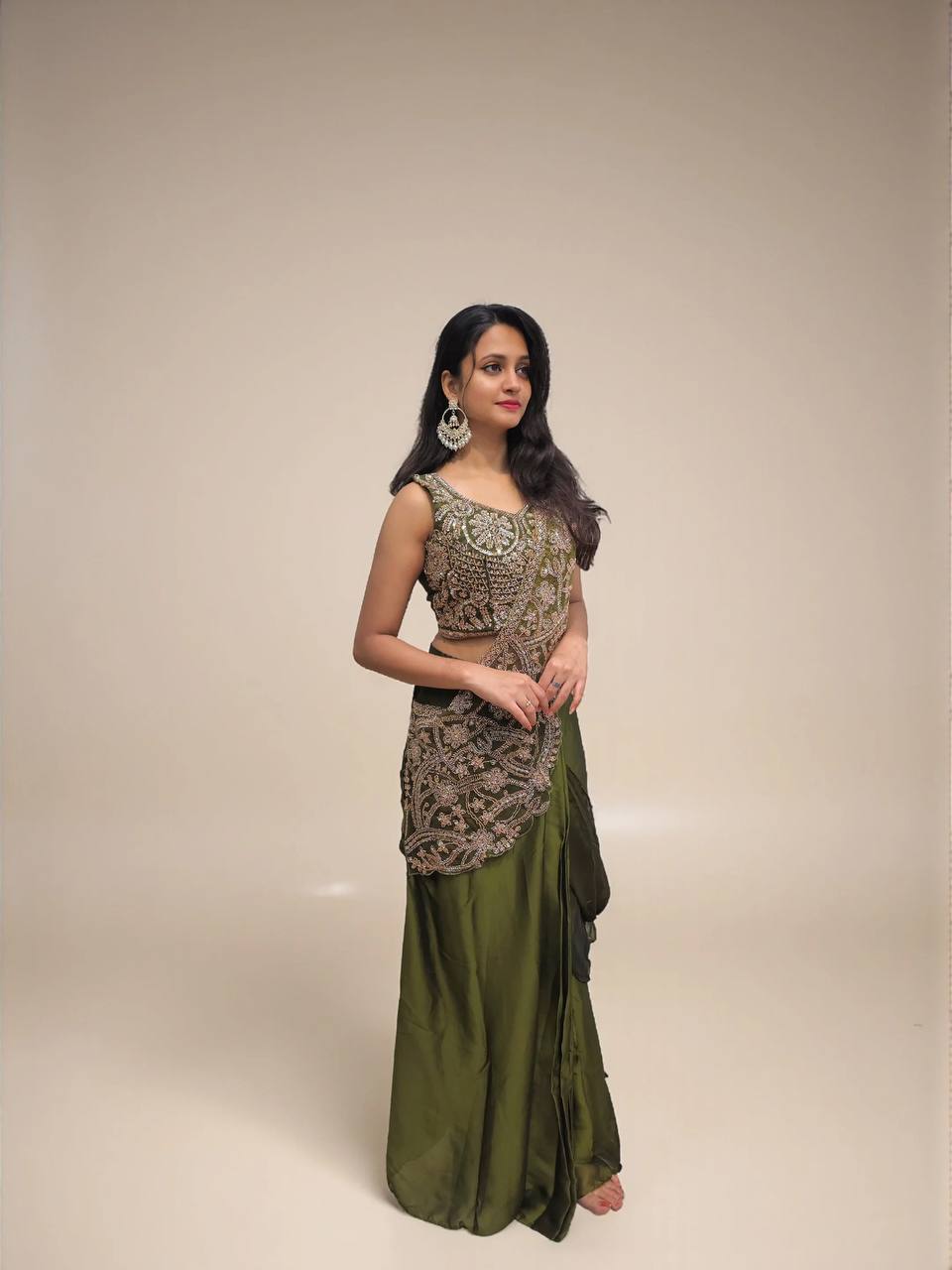 Superhit Trending Rangoli Silk Lehenga Saree with Fully Embroidered Stylish Blouse - Fully Stitched