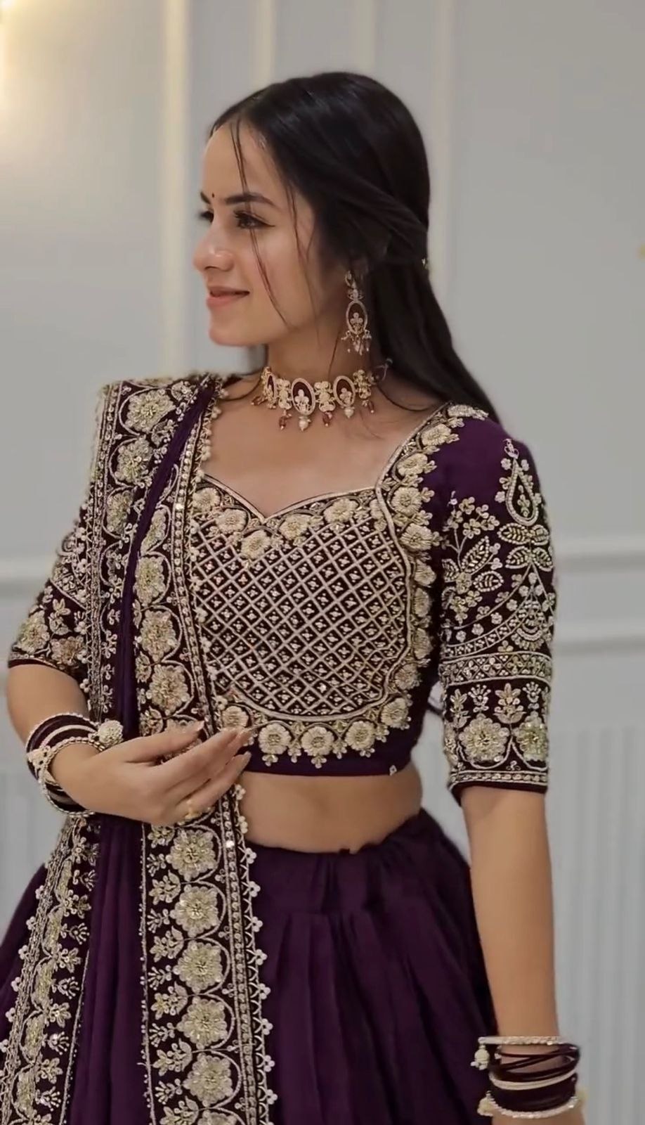 Launching New Festival Chinon Lehenga Choli with Fancy Latakan Dupatta - Fully Stitched