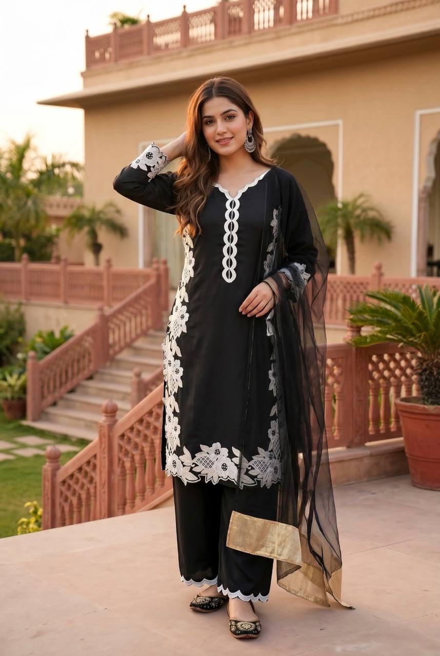 DESIGNER HEAVY TOP PLAZZO SUIT SET