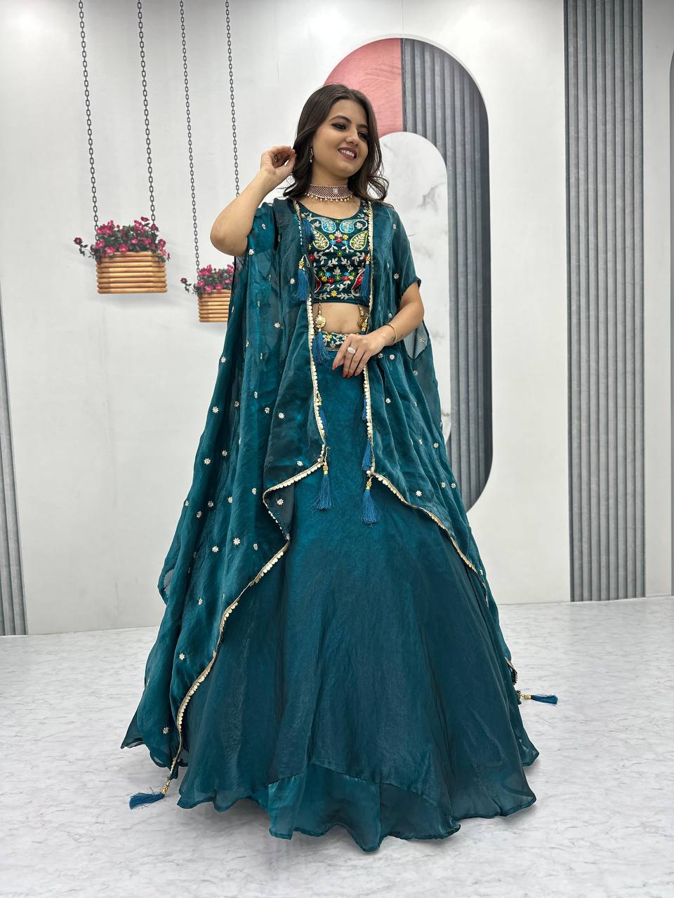 Trending Fendy Lehenga Choli Set with Shrug Style Dupatta for Every Occasion - Fully Stitched
