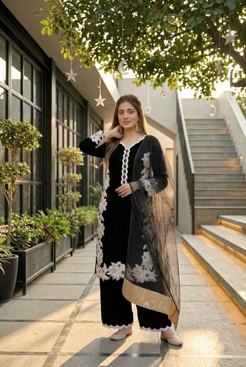 DESIGNER HEAVY TOP PLAZZO SUIT SET