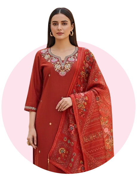 Party Wear Kurti Pant Set