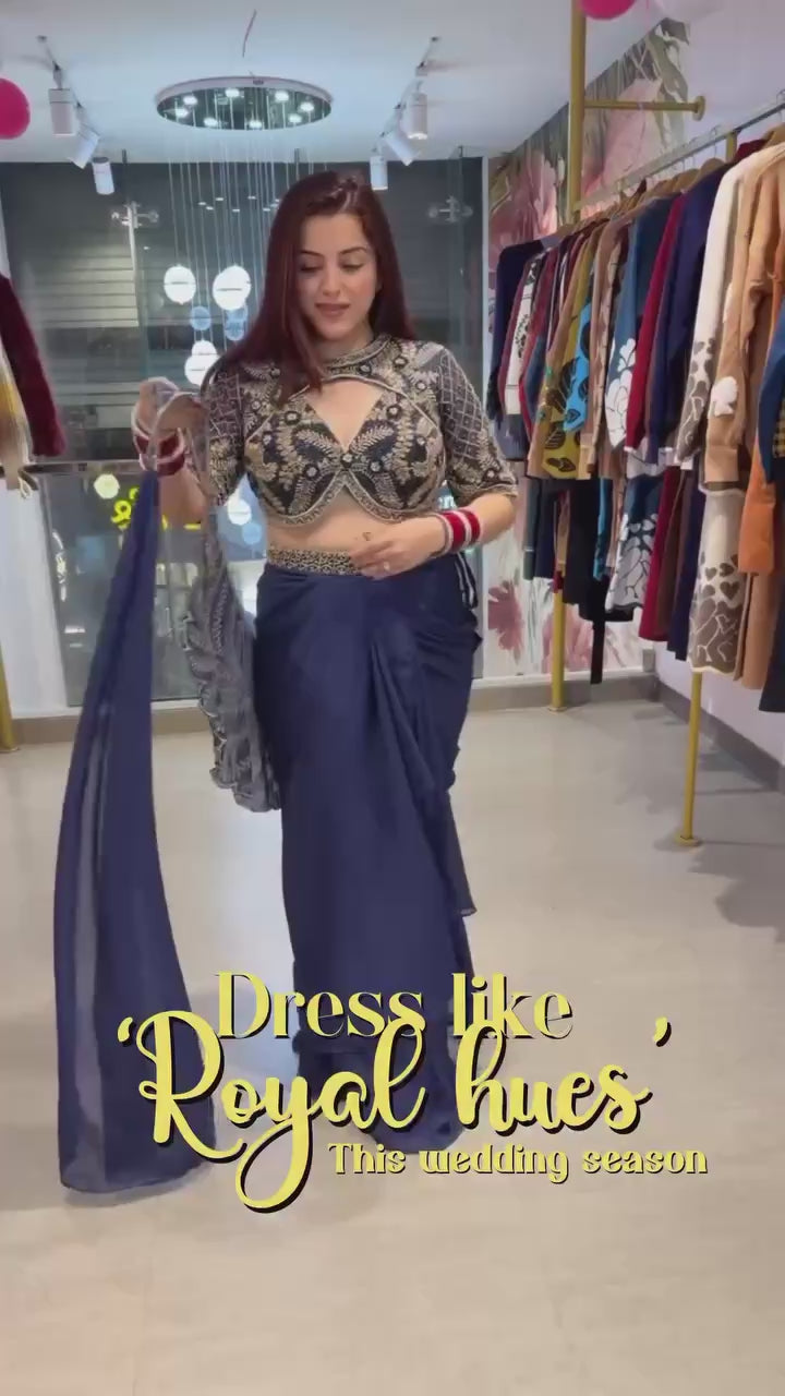 Premium Ready-to-Wear Rangoli Silk Saree for Women | Designer Embroidered Blouse with Semi-Beads Work | Wedding, Party & Festive Wear Collectionbe (D)-1176